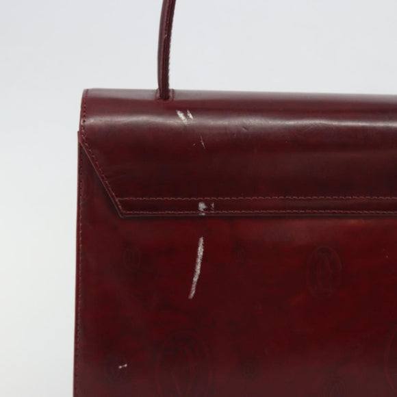 CARTIER Happy Birthday Hand Bag Patent leather Red Auth bs36621