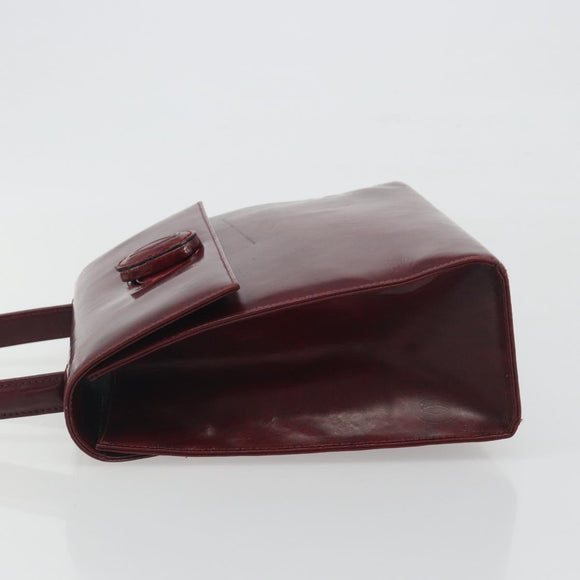 CARTIER Happy Birthday Hand Bag Patent leather Red Auth bs36621