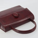 CARTIER Happy Birthday Hand Bag Patent leather Red Auth bs36621-7