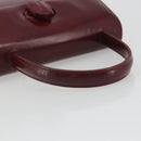 CARTIER Happy Birthday Hand Bag Patent leather Red Auth bs36621-8