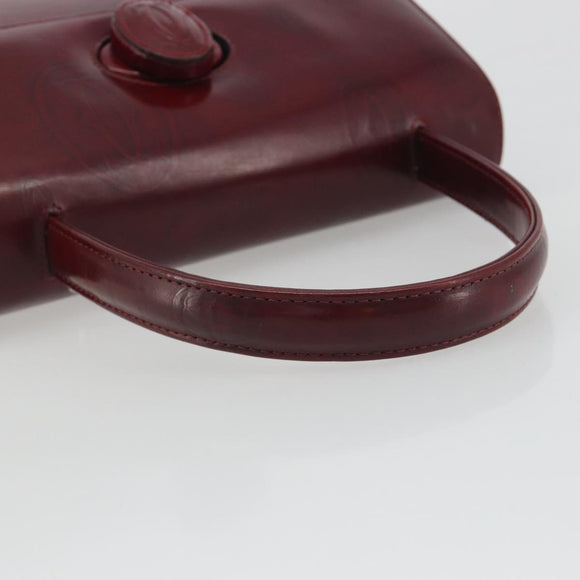 CARTIER Happy Birthday Hand Bag Patent leather Red Auth bs36621