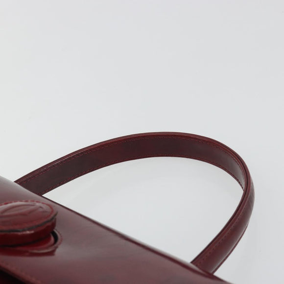 CARTIER Happy Birthday Hand Bag Patent leather Red Auth bs36621