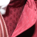 CARTIER Must Line Hand Bag Leather Bordeaux Gold Auth bs36622A-21