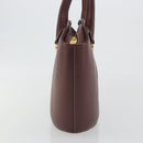 CARTIER Must Line Hand Bag Leather Bordeaux Gold Auth bs36622A-5