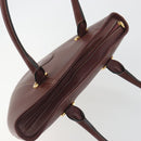 CARTIER Must Line Hand Bag Leather Bordeaux Gold Auth bs36622A-6