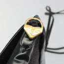 SAINT LAURENT Shoulder Bag PVC Canvas Black Gold Auth bs36624-10