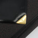 SAINT LAURENT Shoulder Bag PVC Canvas Black Gold Auth bs36624-17