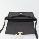 SAINT LAURENT Shoulder Bag PVC Canvas Black Gold Auth bs36624-18