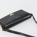 SAINT LAURENT Shoulder Bag PVC Canvas Black Gold Auth bs36624-6