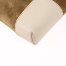 LOEWE Shoulder Bag Suede Brown Gold Auth bs36625-13