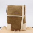 LOEWE Shoulder Bag Suede Brown Gold Auth bs36625-23