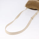 LOEWE Shoulder Bag Suede Brown Gold Auth bs36625-7