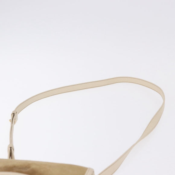 LOEWE Shoulder Bag Suede Brown Gold Auth bs36625