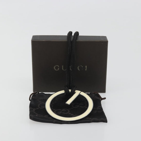 GUCCI G Logo Necklace metal Silver Auth bs36627V
