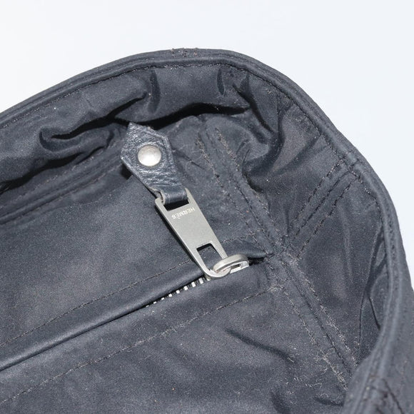 HERMES Acape Luco PM Hand Bag Nylon Black Auth bs36629
