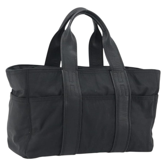 HERMES Acape Luco PM Hand Bag Nylon Black Auth bs36629