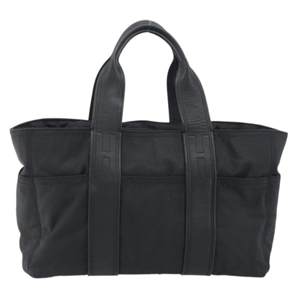 HERMES Acape Luco PM Hand Bag Nylon Black Auth bs36629