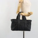 HERMES Acape Luco PM Hand Bag Nylon Black Auth bs36629-21