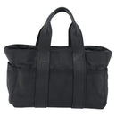 HERMES Acape Luco PM Hand Bag Nylon Black Auth bs36629-2