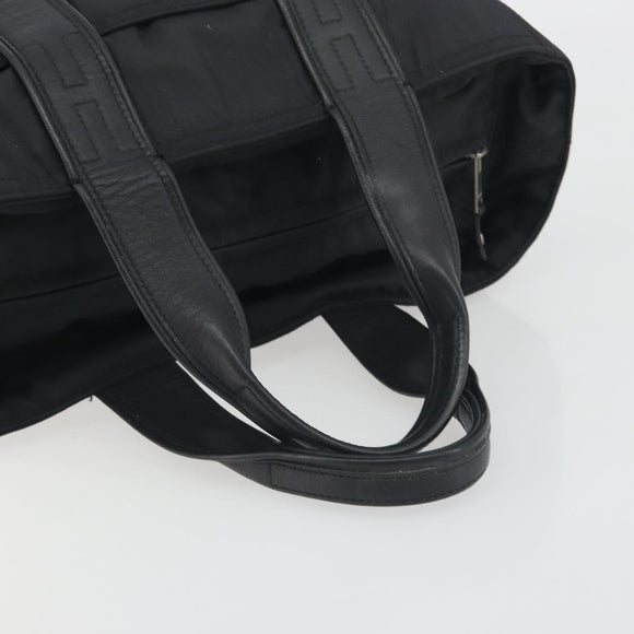 HERMES Acape Luco PM Hand Bag Nylon Black Auth bs36629