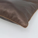 LOEWE Tote Bag Leather Bronze Auth bs36630-15