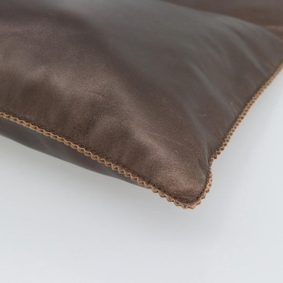 LOEWE Tote Bag Leather Bronze Auth bs36630