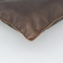 LOEWE Tote Bag Leather Bronze Auth bs36630-16
