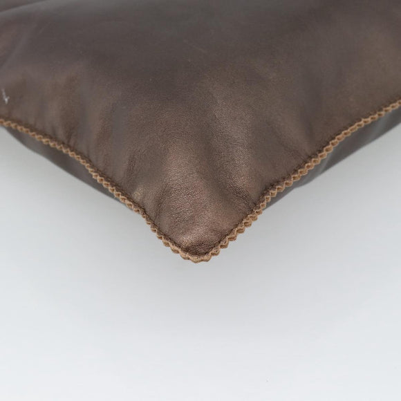 LOEWE Tote Bag Leather Bronze Auth bs36630