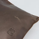 LOEWE Tote Bag Leather Bronze Auth bs36630-10