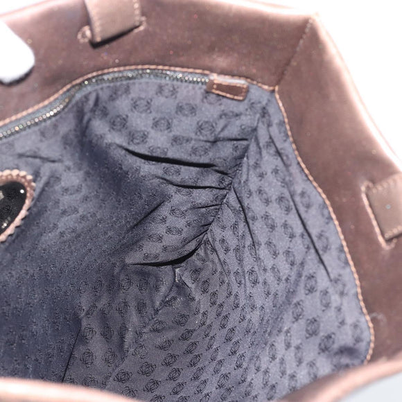 LOEWE Tote Bag Leather Bronze Auth bs36630