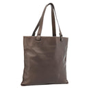 LOEWE Tote Bag Leather Bronze Auth bs36630-1