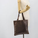LOEWE Tote Bag Leather Bronze Auth bs36630-22