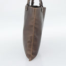 LOEWE Tote Bag Leather Bronze Auth bs36630-4