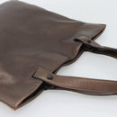 LOEWE Tote Bag Leather Bronze Auth bs36630-6