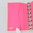 CHANEL Cambon Line Day Planner Cover Leather Black Silver CC Auth bs36631-19