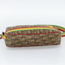 Christian Dior Trotter Canvas Rasta Color Bag PVC Brown Silver Auth bs36632-9