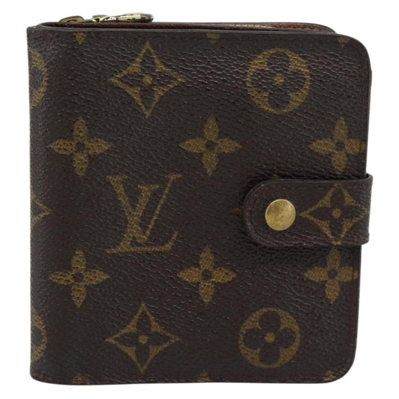 LOUIS VUITTON Monogram Compact Zip Wallet M61667 LV Auth bs36635