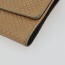 CHANEL Choco Bar line Wallet Leather Beige CC Auth bs36636-15