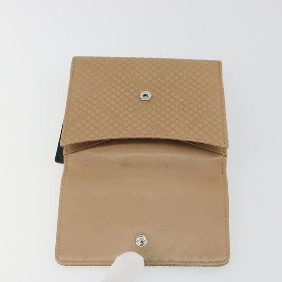 CHANEL Choco Bar line Wallet Leather Beige CC Auth bs36636