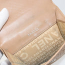 CHANEL Choco Bar line Wallet Leather Beige CC Auth bs36636-10