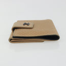 CHANEL Choco Bar line Wallet Leather Beige CC Auth bs36636-4