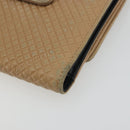 CHANEL Choco Bar line Wallet Leather Beige CC Auth bs36636-7