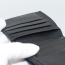 CHANEL Bicolore Bifold Wallet Lamb Skin Black CC Auth bs36637-17