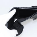 CHANEL Bicolore Bifold Wallet Lamb Skin Black CC Auth bs36637-9
