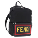 FENDI Backpack Nylon Black Silver Auth bs36641V-1