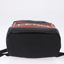 FENDI Backpack Nylon Black Silver Auth bs36641V-11