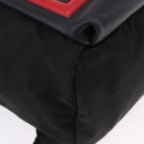 FENDI Backpack Nylon Black Silver Auth bs36641V-12