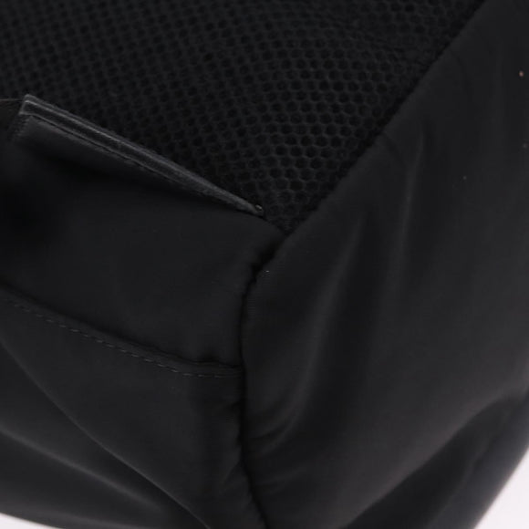 FENDI Backpack Nylon Black Silver Auth bs36641V