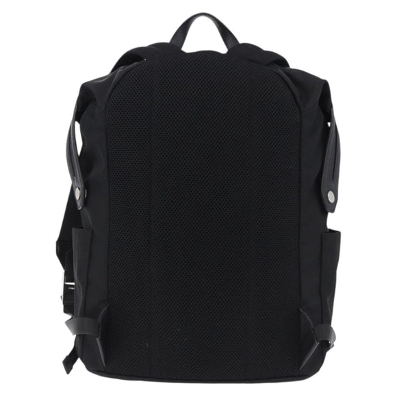 FENDI Backpack Nylon Black Silver Auth bs36641V