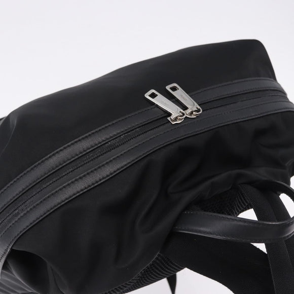 FENDI Backpack Nylon Black Silver Auth bs36641V